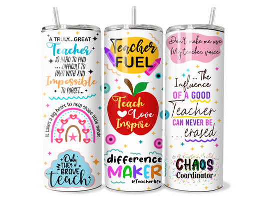 Only The Brave Teach Tumbler