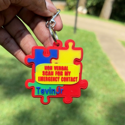 Autism Emergency Contact Tag
